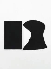 2 件套女士新款雪纺围巾和头巾套装，纯色珍珠雪纺围巾和底帽，穆斯林头巾适合日常外出和祈祷