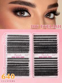 640800PCS D Curl Single Eyelash Bundle Large Capacity 30D+40D+60D+80D 9-16mm DIY Eyelash Bundle Natural Look & Ultra Thick & Slim & Ultra Soft & Ultra Light Reusable Personal Split False Eyelashes Eyelash Extension Kit With Makeup Tools 2 Mascara Brushes For Beginners To Use At Home Or In Everyday Life & Weddings & Dates & Parties & Music Festivals & Halloween & Happy Christmas