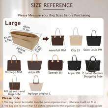 Filztascheneinsatz kompatibel mit C.Oach City 30 PM, Long Champ Medium und mehr, leichter Tascheneinsatz für Frauen Luxus-Tragetaschen Handtaschenorganizer