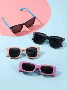 4 副儿童时尚眼镜套装，各种镜框形状组合，方形和椭圆形镜框，颜色鲜艳，适合男孩、女孩、日常配饰、旅行、节日、派对装饰和摄影道具