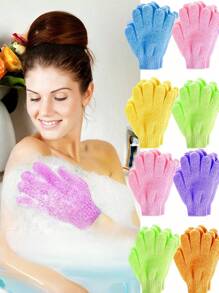 2/4 pezzi Guanti da bagno, Asciugamani da bagno, Guanti esfolianti da bagno, Asciugamani da bagno doppia faccia per massaggio, Spugne per il bagno con gel doccia, Perfetti strumenti per la pulizia del corpo, adatti per uso domestico