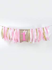 1st Birthday High Chair Banner - Cow Rodeo For Party Fabric Decor,Cake Smash Shower Backdrop Garland For Photo Props