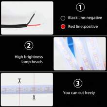 150cm LED Daytime Running Light Scan Starting Car Hood Decorative Lights DRL Auto Engine Hood Guide Decorative Ambient Lamp 12V - Red - View 7