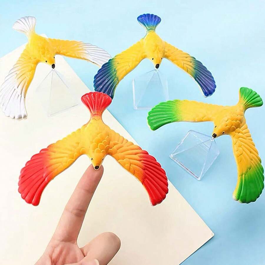 1/2/3 PCS Balance Bird Gravity Bird With Pyramid Combination Physical Science Adults Office Desktop Novelty Eagle Trick Party For Decompression Gift - Multicolor - View 1