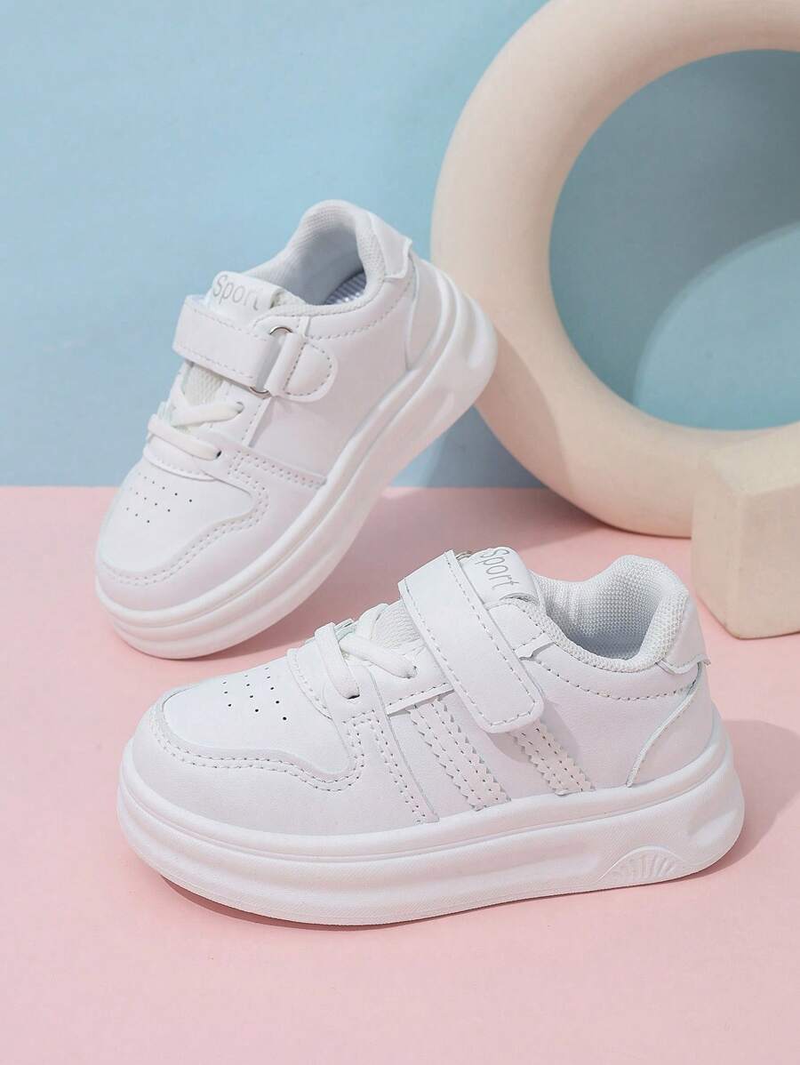 2025 年春季婴幼儿软底运动鞋防滑透气小童运动鞋 - 白色 - 查看 1