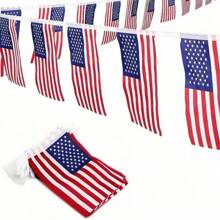 1/2pcs American Flag Hanging Pennants, Home Decor, 4th Of July Celebration Decoration - Multicolor - View 1
