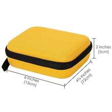 Portable Guitar Pick Holder Case Box With Pick Slot Yellow Guitar Capo Tuner Strings Storage Pouch Bag Guitarra Parts