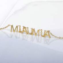 1pc Fashion Minimalist Letter Necklace For Women, Versatile Vintage Stainless Steel Necklace Suitable For Daily Wear