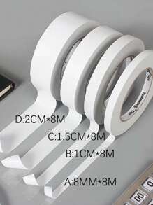 双面强力超薄透明胶带 - 强力粘合，适用于办公室、学校、DIY、剪贴簿、艺术、工艺品、卡片和返校礼物