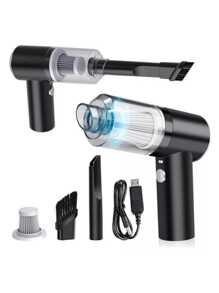 Mini aspiradora portátil mano inalámbrica para hogar y automovil - Negro - Ver 7