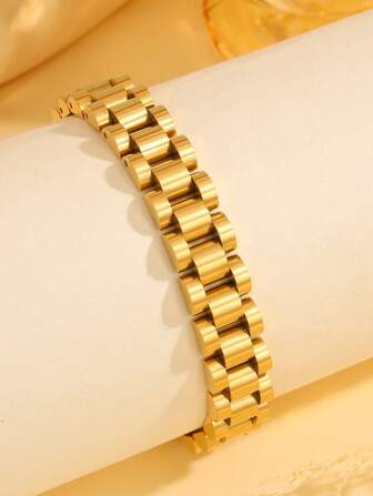 1 st. Rostfritt Stål Hip Hop    Par Klocka Band & Armband , Lämplig För Daglig , Semester , Party , Dekorationer & Bär