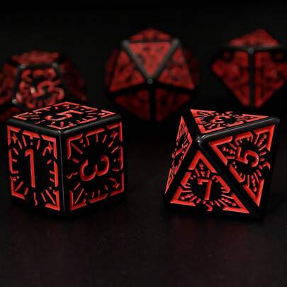 7pcs 18mm Vintage Acrylic Multi-Faceted Dice, Party Supplies & Gifts For Gamers