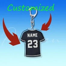 Soccer Jersey Custom Acrylic Keychain Sports Fans Gift For Kids Sports Sports Team Gift Custom Keychain Bag Tag,Unique Double-Sided Design, Suitable For Fans' Personalized Decoration Keychain Pendant, Birthday Custom Gift, Christmas Custom Gift