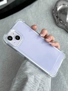 Funda de teléfono transparente a prueba de caídas y con protección de lente de cámara, compatible con estuches de e 13, 15, 16 Pro Max, 16, 14 y estuches de Galaxy - transparente - Ver 5