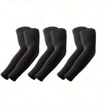3 paia di manicotti unisex traspiranti ed elastici, ad asciugatura rapida, adatti per uso quotidiano, sport, ciclismo, corsa, attività all'aperto estive, accessori essenziali anti-UV per la spiaggia