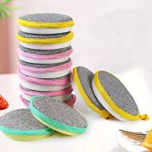 12pcs/Set Kitchen Cleaning Sponge, Microfiber Cloth, Square Wipe Cloth, Minimalist Dish Washing Rags, Sink Or Stove Cleaning Cloths, Antibacterial Washable Cleaning Brushes, Kitchen Cleaning Tools