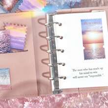 1pc Dreamy Photography Stamp Decor Stickers For Scrapbooking, Exquisite Stamp-Shaped Glitter Die-Cut Stickers Craft Supplies - Multicolor - View 6