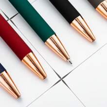 Długopis 3 szt. Różowe złoto, tłoczony metalowy długopis olejowy, grawerowany, tłoczony aluminiowy pręt, długopis, idealny prezent dla przyjaciół i kolegów z klasy, nadaje się na prezenty szkolne, prezenty świąteczne, prezenty do klasy, artykuły papiernicze, artykuły biurowe, Boże Narodzenie, Wielkanoc, Święto Dziękczynienia, Halloween, Dzień Dziecka