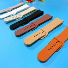 1pc, 20mm Seamless Silicone Watch Strap With Quick Release Buckle, Compatible With Samsung Galaxy Watch 7/6/5/4 Series, Amazfit And Other Models, Suitable For Both Men And Women, Waterproof Sports Strap