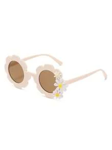 1 Pair Of Cute Children's Flower Shaped Glasses, Suitable For Boys And Girls Traveling, Photo Props, Daily Wear, Birthdays, And Gift Rewards