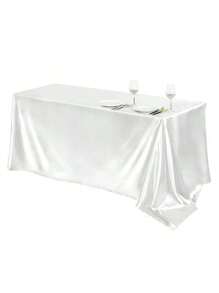 Deluxe Satin Navy Blue Tablecloth Kit - Rectangular Formal Dining Cloth With Non-Slip Lined Suitable For Home Dining Table Indoor And Outdoor Wedding Party Decoration - Multicolor - View 19