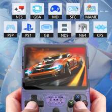 Retro Handheld Game Console R36S - Upgraded 3.5" Clear Screen, USB Charging, Headphone Jack, Dual-Core GPU, 3500mAh Battery, ABS Material - Perfect Valentine's Day & Easter Gift For Gamers, White/Purple/Black