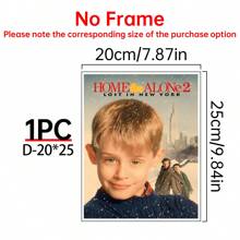1/6Pcs Home Alone - Movie Posters Wall Arts - 90's Movie Posters - Canvas Wall Decorate - Home Alone Movie Poster For Living Room Bedroom Decor Gifts Birthday Graduation