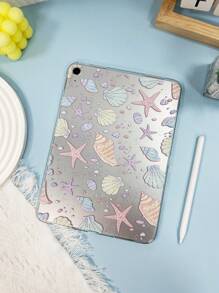 1pc Transparent Flat Shell With Colorful Starfish & Shell Pattern, Lightweight Ultra-Thin Soft Case, Minimalist/Personalized/Funny/Vacation/Summer/Marine Life, TPU Flat Tablet Shell Without Pen Slot, Compatible With IPad Mini1/2/3/Mini4/Mini5/Mini6/Air/Air2/9.7/10.2/10.5/Air4/Air5/10.9/Pro 11"/10th/Air 11-In.(M2)-2024/Pro11-In.(M4)-2024/IPad Air 11-Inch (M3) 2025/IPad (A16) 11 Inch 11th Generation 2025, A7/A8 Series. Product Does Not Include Pen.
