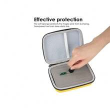 Portable Guitar Pick Holder Case Box With Pick Slot Yellow Guitar Capo Tuner Strings Storage Pouch Bag Guitarra Parts