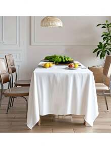 1 pièce Nappe rectangulaire blanche élégante - Parfaite pour les mariages, les fêtes et les événements extérieurs, la décoration de Noël et d'Halloween - Polyester durable, plusieurs tailles disponibles 59*102 pouces - Multicolore - Voir 6