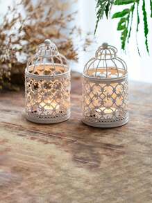 1 Piece Of Nordic Iron Hollow Candlestick Creative Home Decoration European Wedding Props Halloween, Spooky, Autumn, Festival, Holiday , Winter, Holiday, Festival,Room Decor,Gifts Birthday Graduation