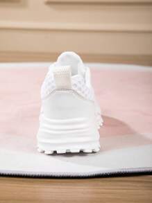 Fall/Winter Women's Solid Color Low-Top Casual Sports Shoes, Comfortable Breathable And Lightweight, Suitable For Running And Exercise,Sneakers For Women