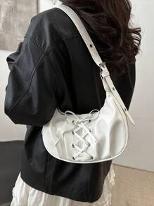 2024 New Wrinkled Cloud Design Handbag, Versatile Casual Tote Bag, Crescent-Shaped Clutch Purse For Women