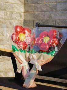 2pcs Multipurpose Floral Balloons, DIY Bouquet Flower Balloons, Suitable For Wedding, Valentine's Day, Birthday, Mother's Day And Thanksgiving, Outdoor & Home Decor - Multicolor - View 6