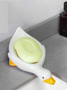 1 Pack Cartoon Cat Plastic Soap Box Creative Cute Bathroom Soap Box Stand Bathroom Drain Soap Box Holder
