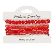 1pc Bohemian Crystal Beaded Stretch Bracelet - White - View 9