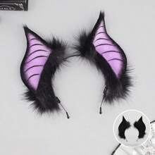 Cosplay Prop Performance Accessory Bat Ear Headband, Realistic Halloween Party Masquerade Hair Hoop Headpiece