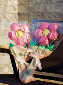 2pcs Multipurpose Floral Balloons, DIY Bouquet Flower Balloons, Suitable For Wedding, Valentine's Day, Birthday, Mother's Day And Thanksgiving, Outdoor & Home Decor - Multicolor - View 7