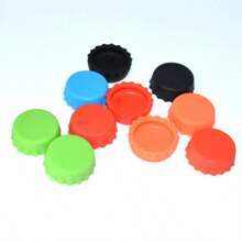 6pcs Silicone Wine Bottle Caps Silicone Red Wine Bottle Caps Candy-Colored Reusable Fresh-Keeping Caps Seal Beer Bottle Caps
