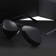 1 pièce Nouvelles lunettes de mode polarisées de luxe pour hommes, lunettes de mode pour la conduite pour hommes, marque designer vintage noire pour hommes, lunettes de soleil décontractées pour l'été, la plage, les vacances, l'extérieur et les voyages