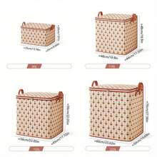 1件家庭衣物收纳袋被子搬家卧室储物小花点超大容量衣物收纳袋