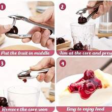 1 Stück Edelstahl Kirsche Pitter, Samenentferner, Haushaltsküche Pitted Jujube, Hawthorn Obst Multifunktions-Säucherentfeuchter Handwerkzeug