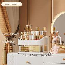 Brand New Elegant Makeup Organizer Drawer Box, Large Storage Space With Pullout Drawers, Available In 2 Colors And Multiple Sizes