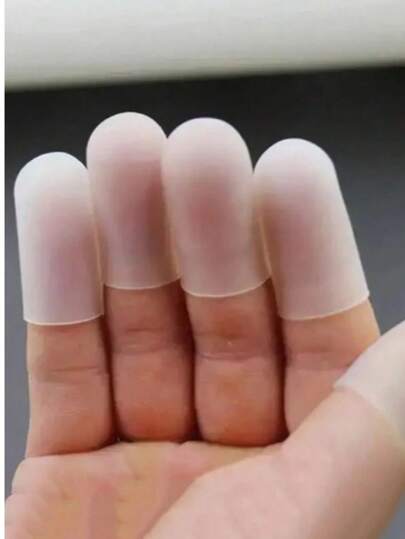 5 件硅胶手指保护套 - 可裁剪、耐热、防滑，适用于食物处理，保湿手指保护套可防止干燥和受伤，非常适合烹饪和写作，完美的感恩节礼物