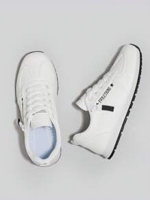 Alan Vincent 【轻自由系列】白黑女鞋2025春季新款平底鞋舒适时尚跑步鞋休闲运动鞋女办公户外鞋女士鞋Cortez学生女童鞋日常百搭拉链款 - 黑與白 - 查看 7