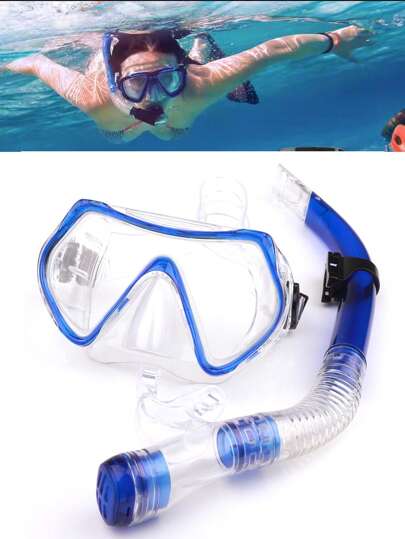 SHENYU משקפי שנורקלינג אוניברסליים למבוגרים ובני נוער, משקפי שחייה עם סט צינורות נשימה, פריטים חיוניים לחוף, אביזרי חוף, מצופים לבריכה