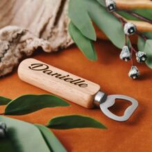 Customized Wooden Bottle Opener, Bulk Wedding Favor For Guests, Personalized Groomsmen Gift, Party Favors - Brown - View 7