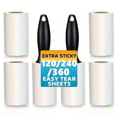 Pet Hair Removal Rollers, Super Sticky, Easy To Tear, Fragrance-Free, Non-Waterproof, For Body Use, Suitable For Furniture, Clothes And Carpets, Cleans Dog And Cat Hair