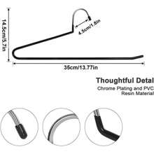 BKFUN 金属裤架 - 20/10/5/1 件装节省空间防滑衣柜收纳架，适用于牛仔裤、休闲裤、领带和围巾，重型防锈设计，牢固固定，防滑裤架收纳架 - 銀色 - 查看 3
