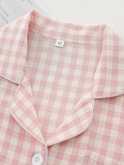 Women Long Sleeve Top Pants Pajama Set, Loose Fit Homewear Lapel, Com Tafel Home Outings, Fall Clothes view 4